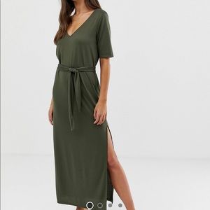 Belted maxi dress